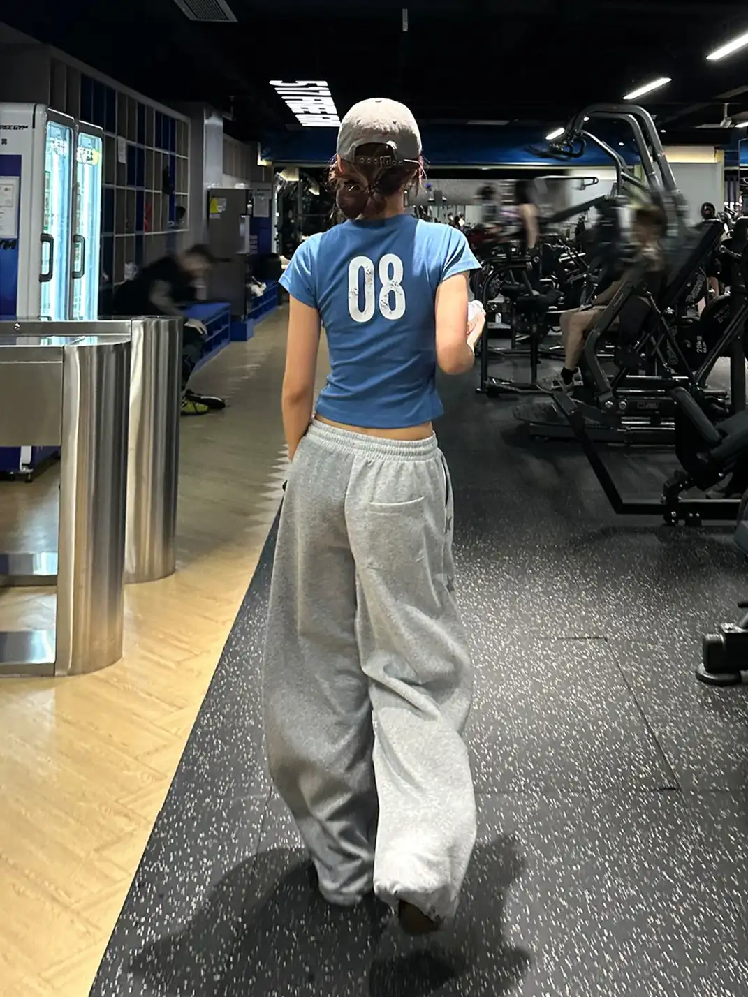 EAHO | Allover Star Print Drawstring Wide Leg Sweatpants