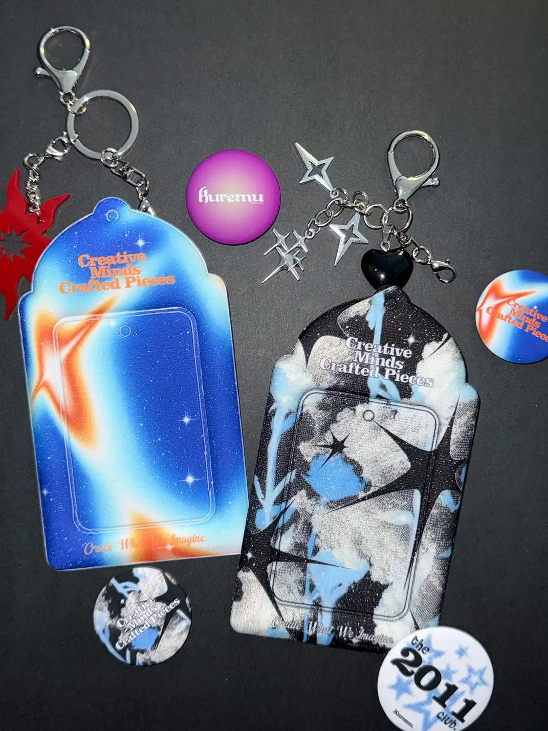Kuremu | Star Burst Split Design ID Badge Campus Card Holder