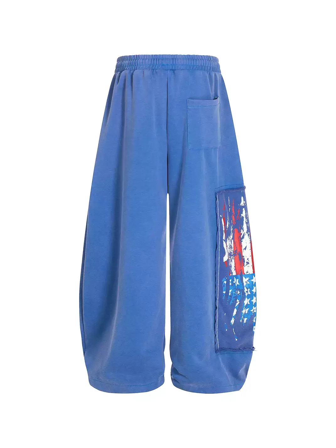 DARKAGE | Distressed Flag Print Cargo Wide Leg Sweatpants