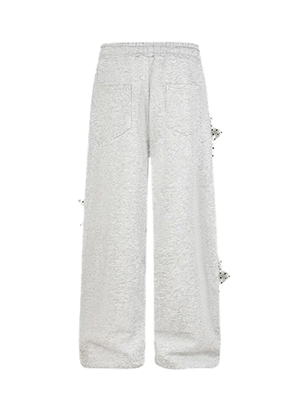 DARKAGE | Star Charm Embroidered Letter Straight Leg Pants