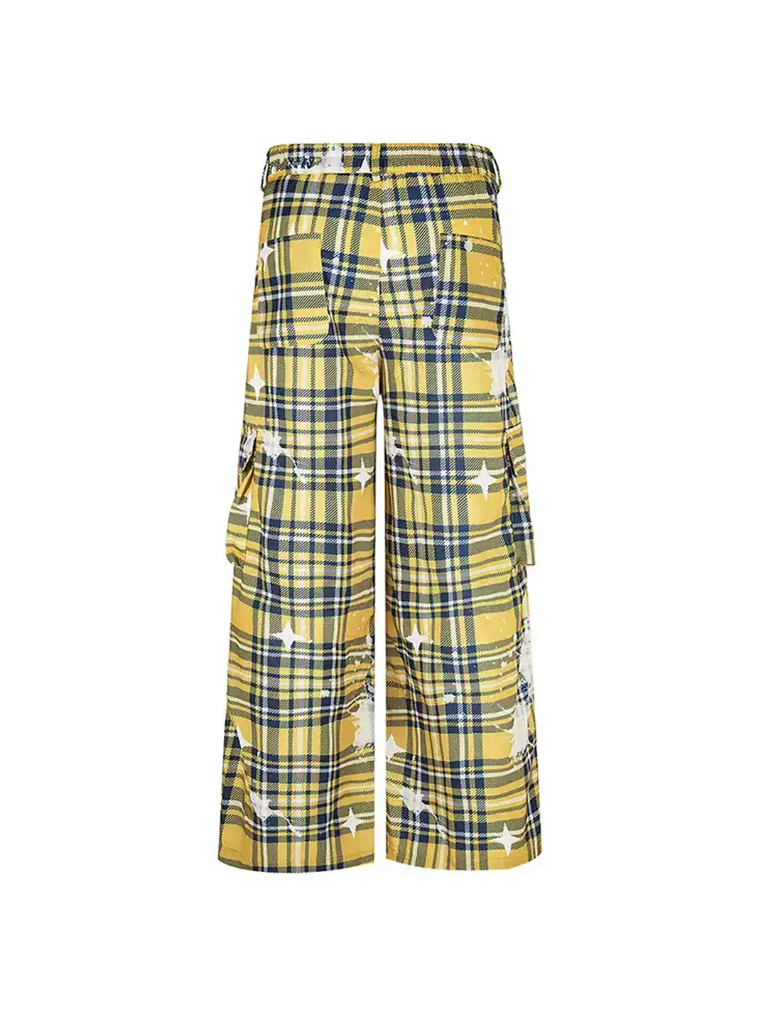 DARKAGE | Plaid Stripe Color Contrast Casual Pants