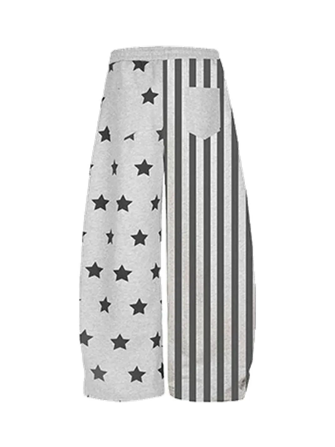DARKAGE | Star Stripe Spliced Wide Leg Casual Pants