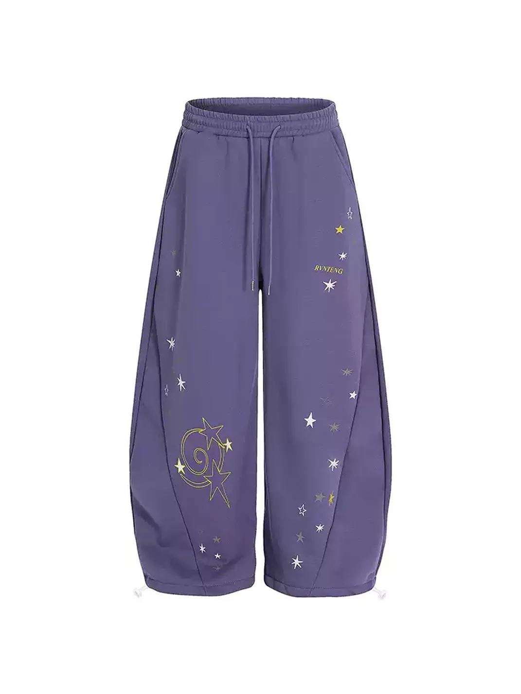 DARKAGE | Star Print Fleece Lined Straight Leg Sweatpants