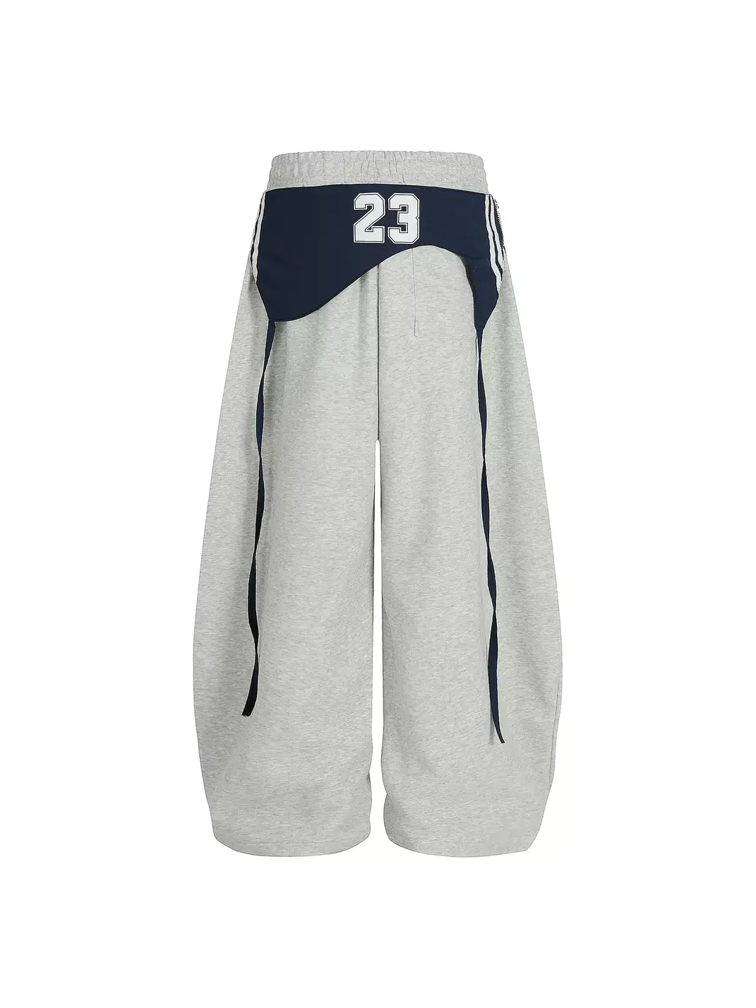 DARKAGE | Waist Panel Star Number Print Stripe Drawstring Sweatpants