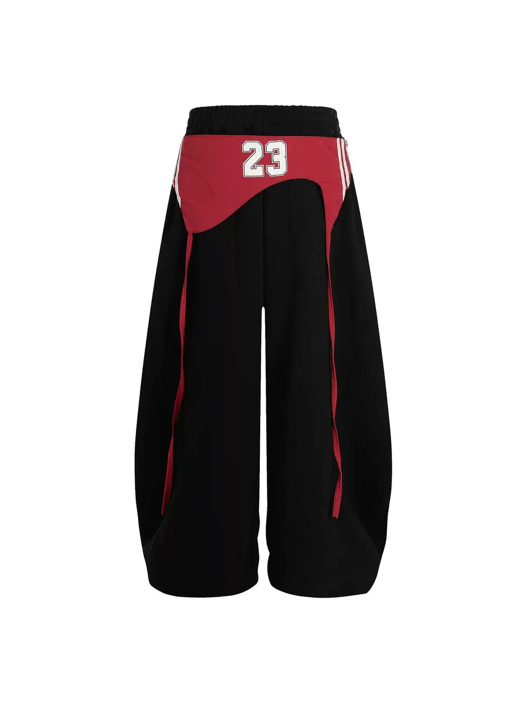 DARKAGE | Waist Panel Star Number Print Stripe Drawstring Sweatpants