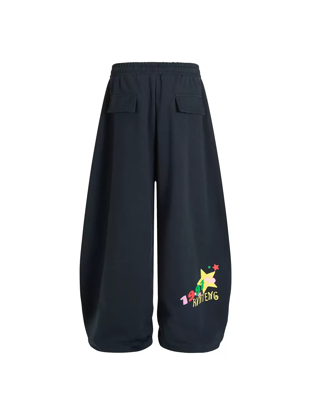 DARKAGE | Letter Print Blue Sweatpants