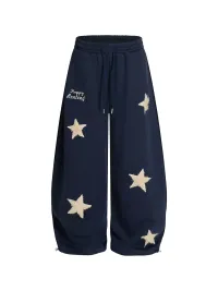 DARKAGE | Star Embroidery Casual Long Pants