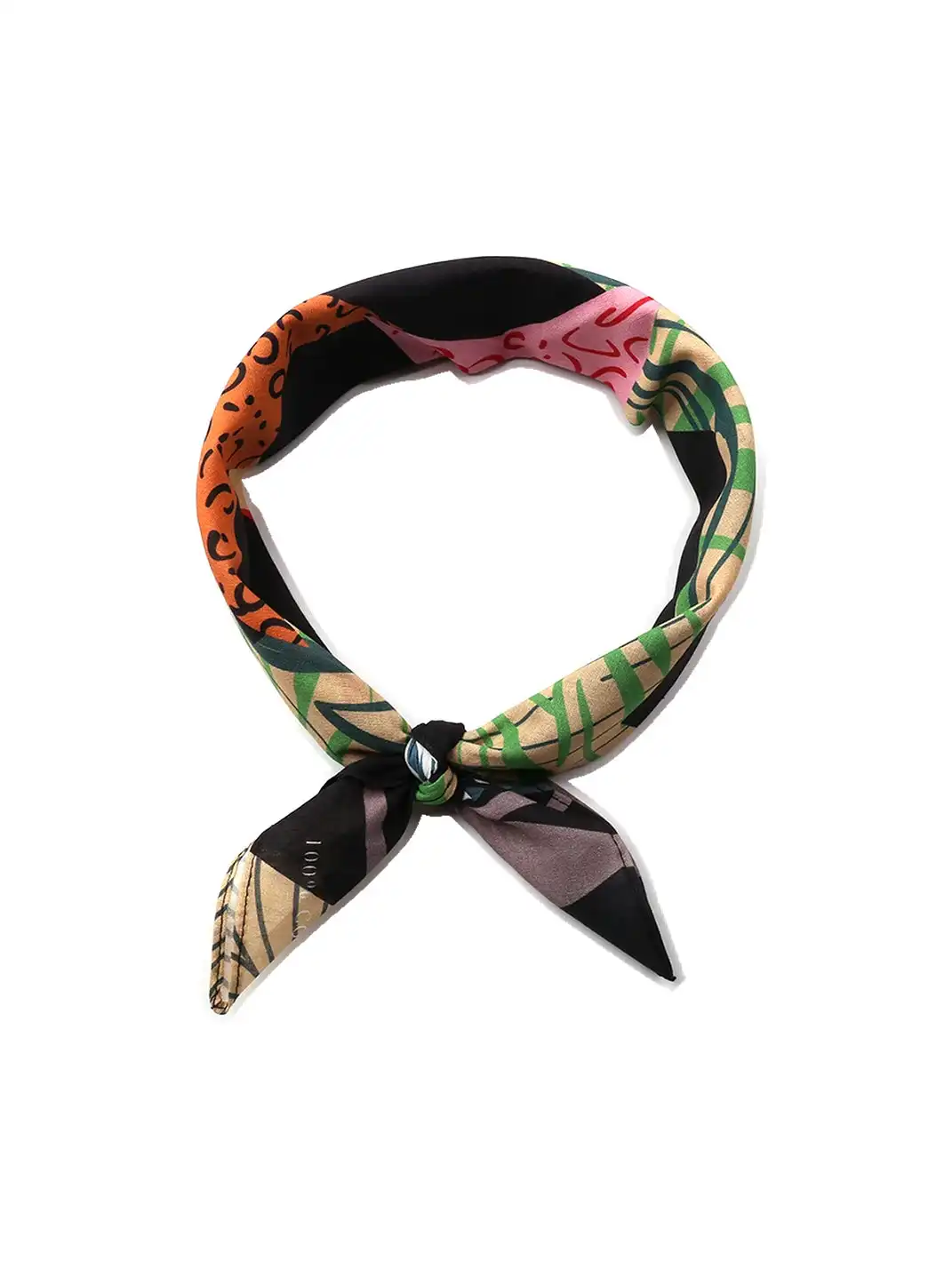 CHAOJIN | Crow Print Five-Pointed Star Linen Cotton Bandana