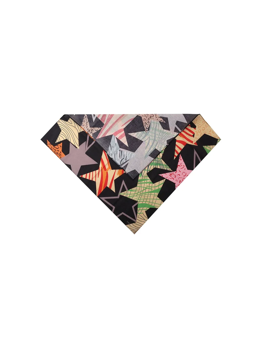 CHAOJIN | Crow Print Five-Pointed Star Linen Cotton Bandana
