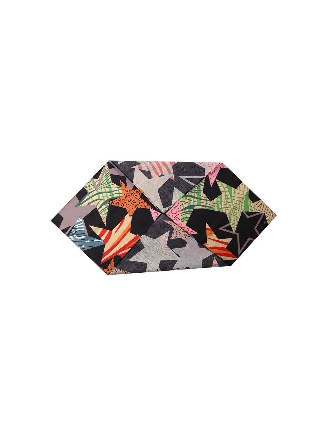 CHAOJIN | Crow Print Five-Pointed Star Linen Cotton Bandana