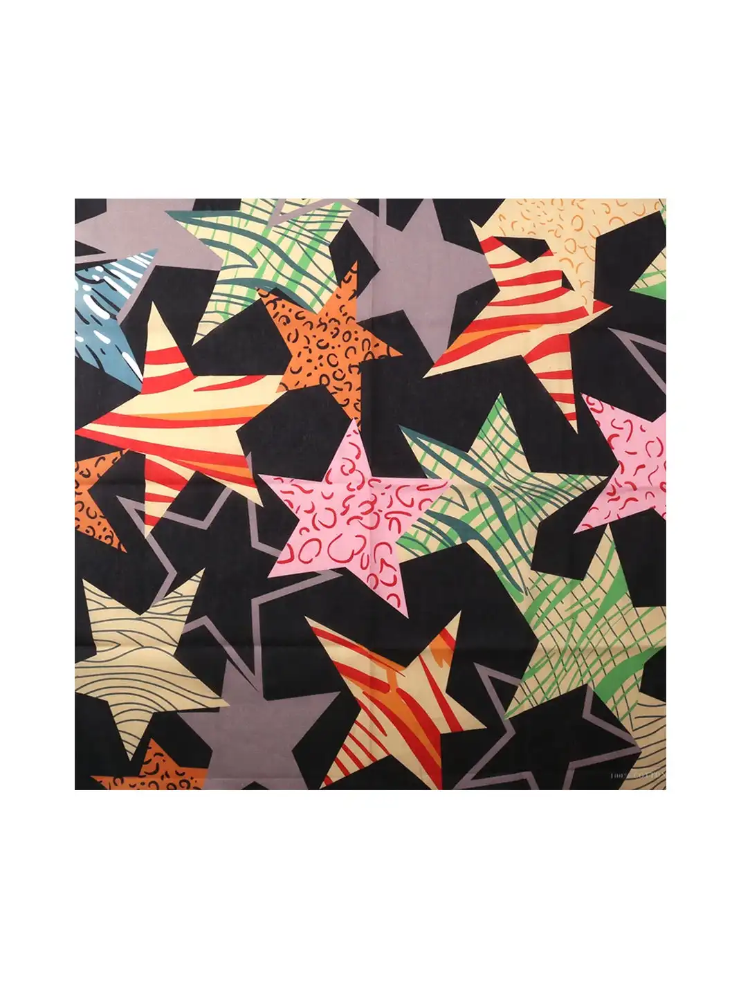 CHAOJIN | Crow Print Five-Pointed Star Linen Cotton Bandana