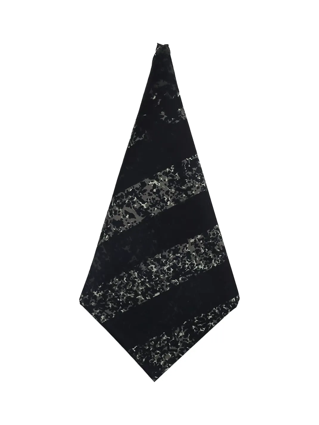 CHAOJIN | Black And Grey Striped Bandana Head Scarf
