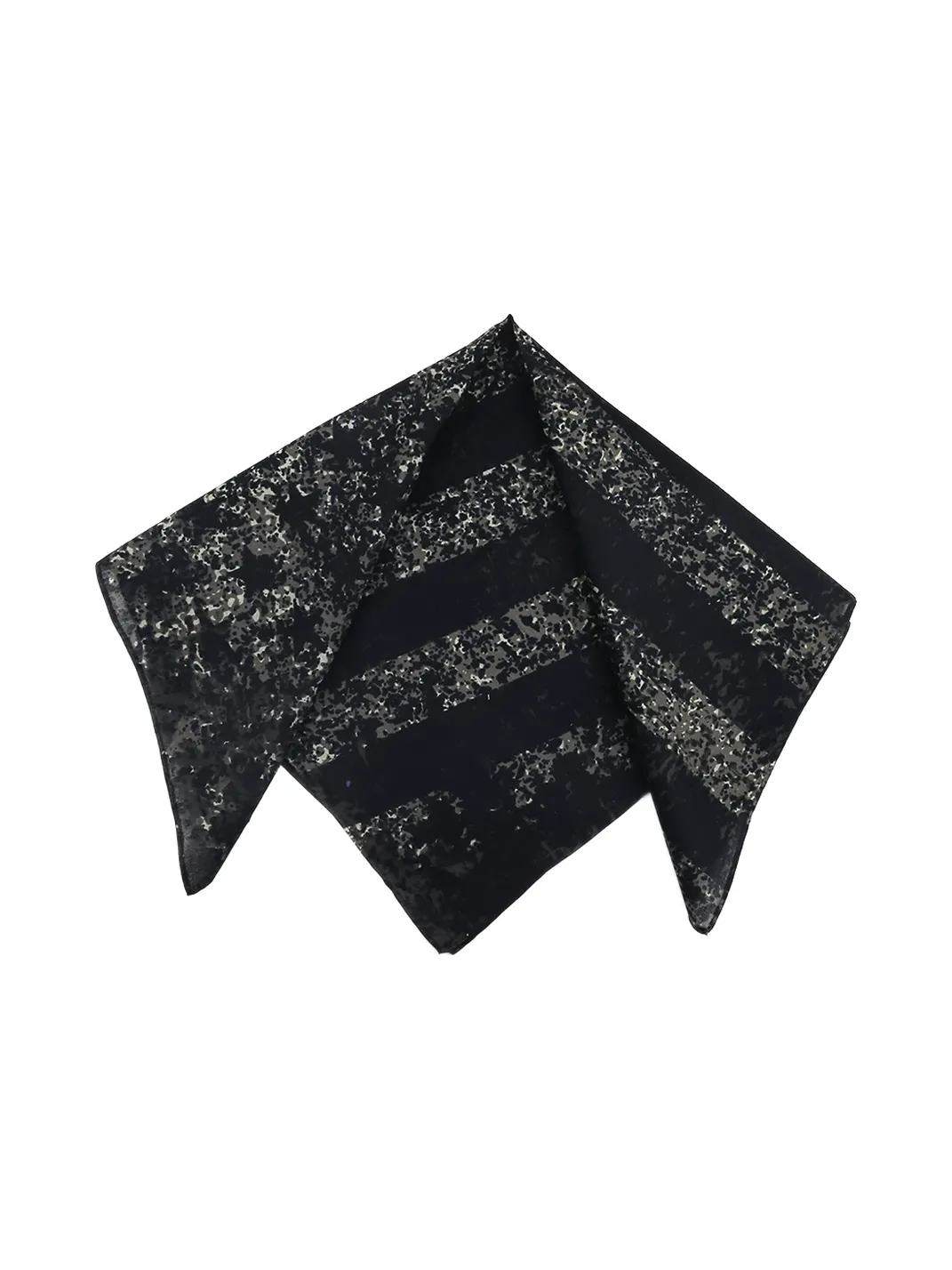 CHAOJIN | Black And Grey Striped Bandana Head Scarf