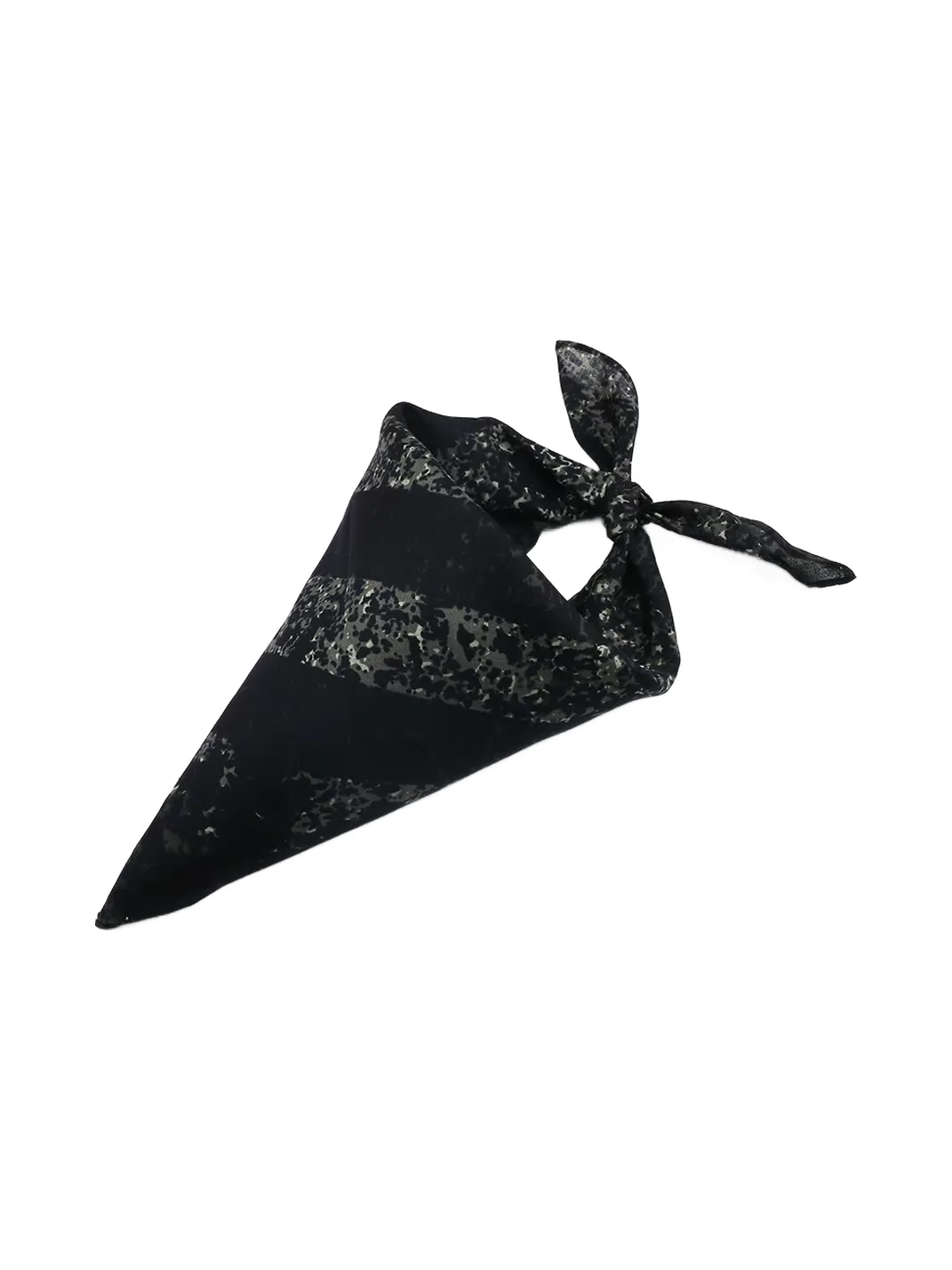 CHAOJIN | Black And Grey Striped Bandana Head Scarf