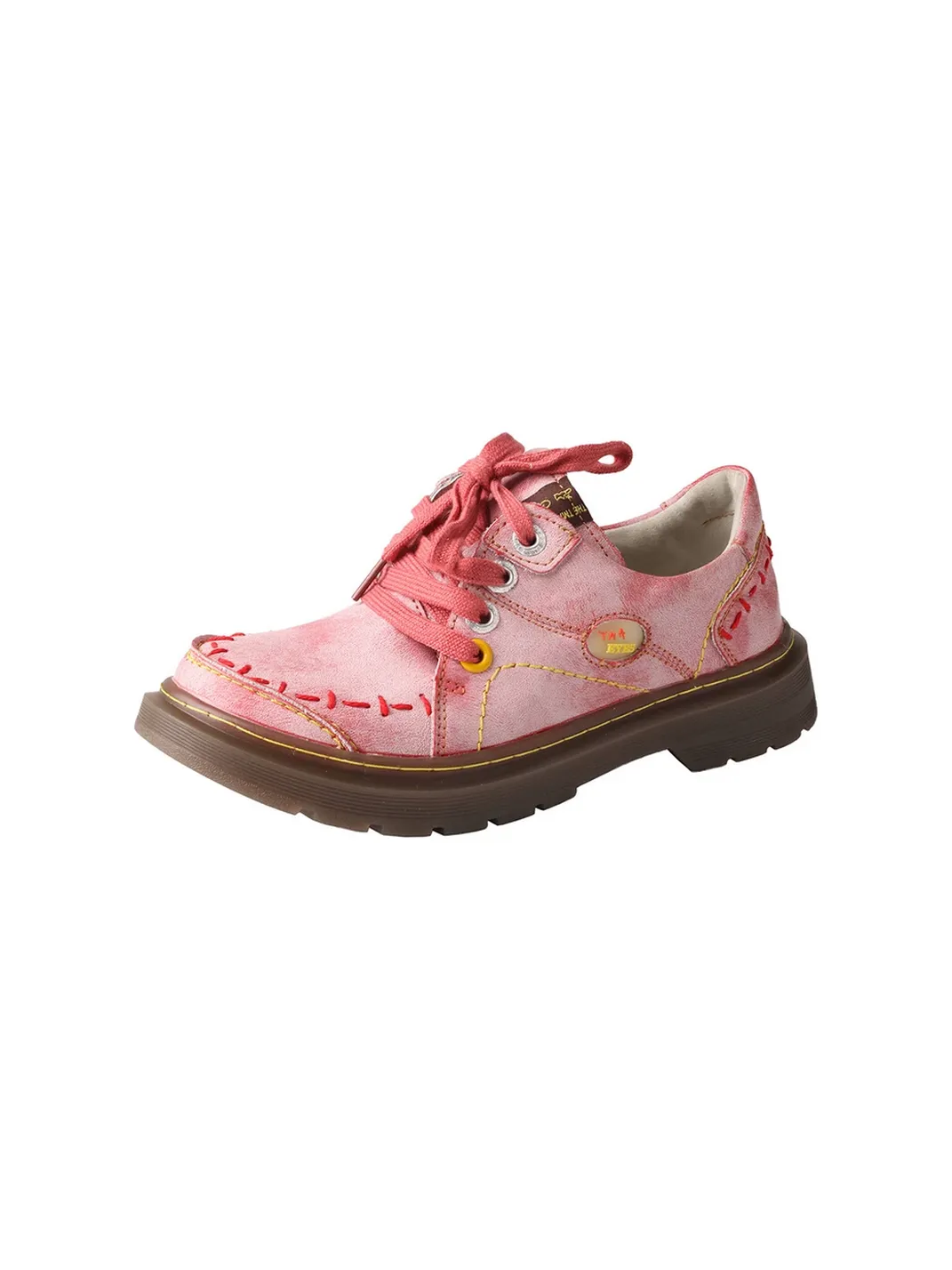 TMA EYES | Vintage Stitching Leather Casual Shoes