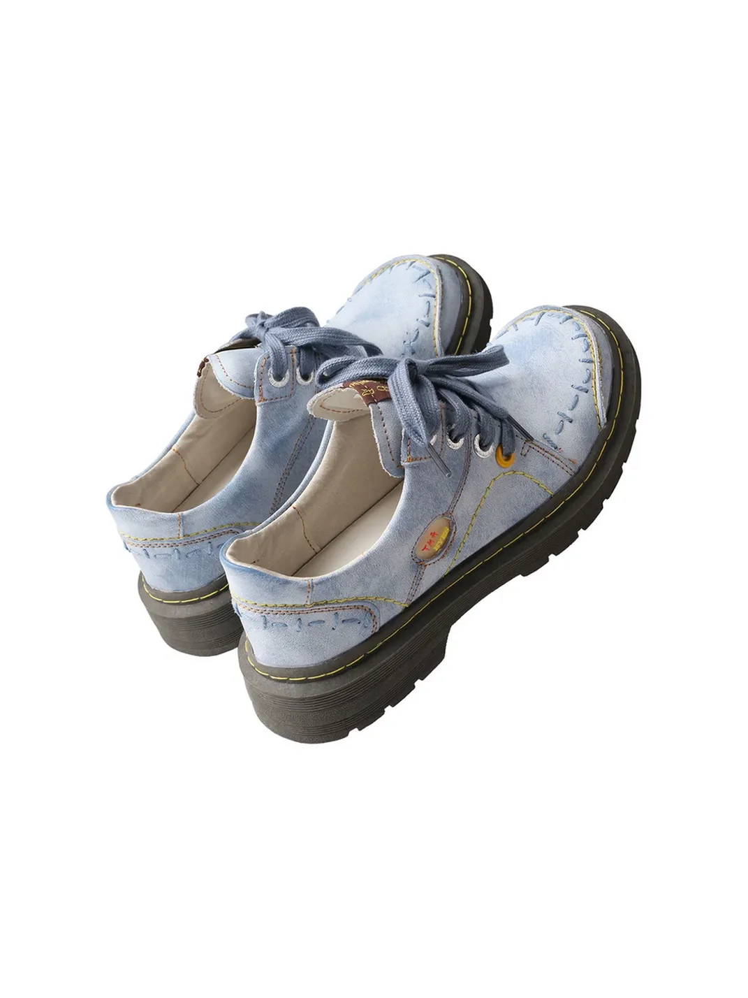 TMA EYES | Vintage Stitching Leather Casual Shoes