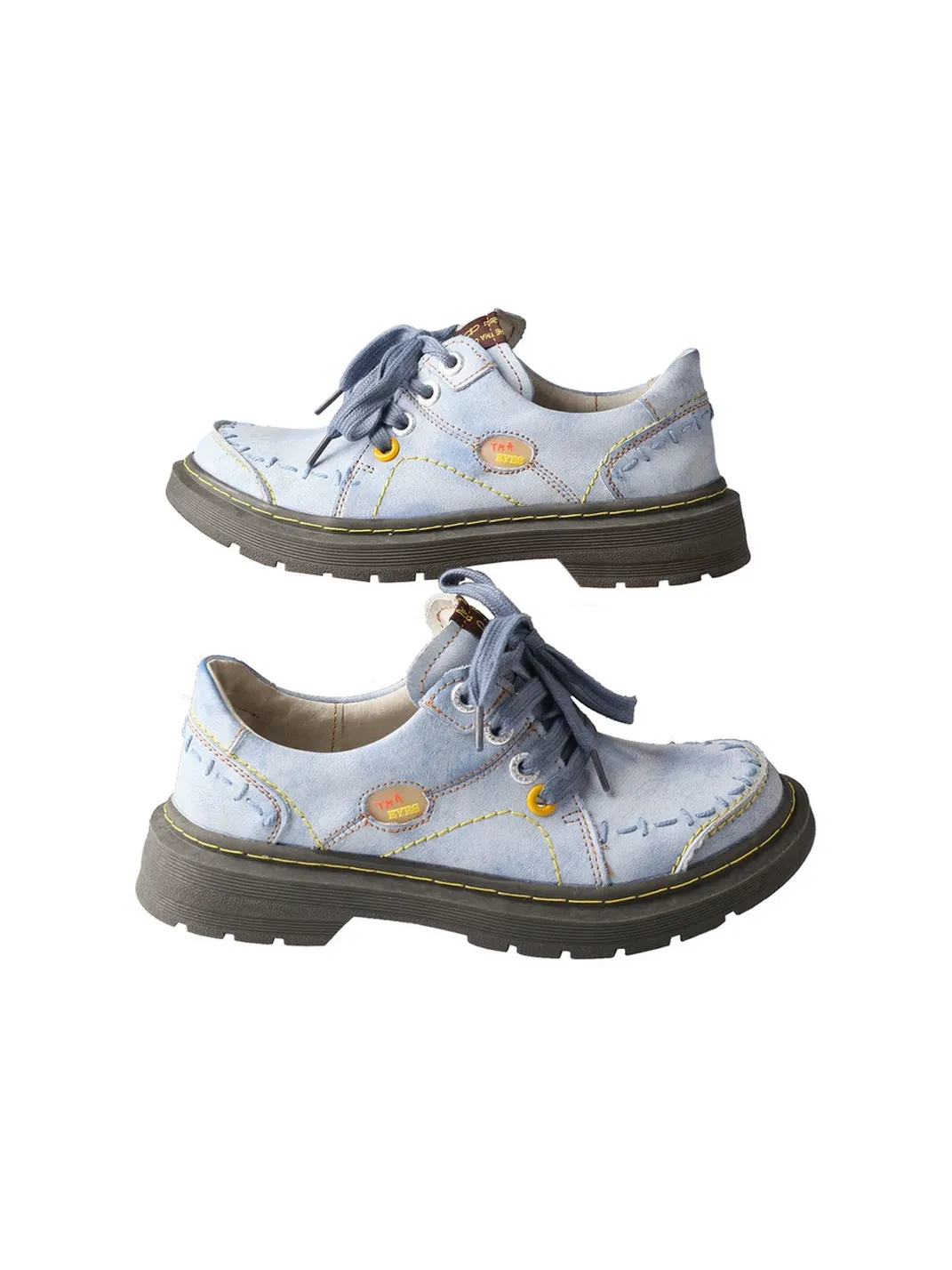 TMA EYES | Vintage Stitching Leather Casual Shoes