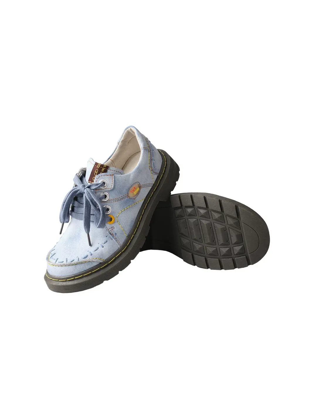 TMA EYES | Vintage Stitching Leather Casual Shoes