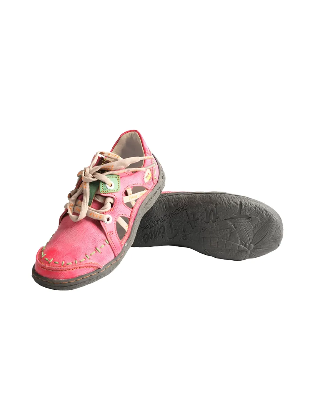 TMA EYES | Handcrafted Stitched Leather Cutout Sneakers