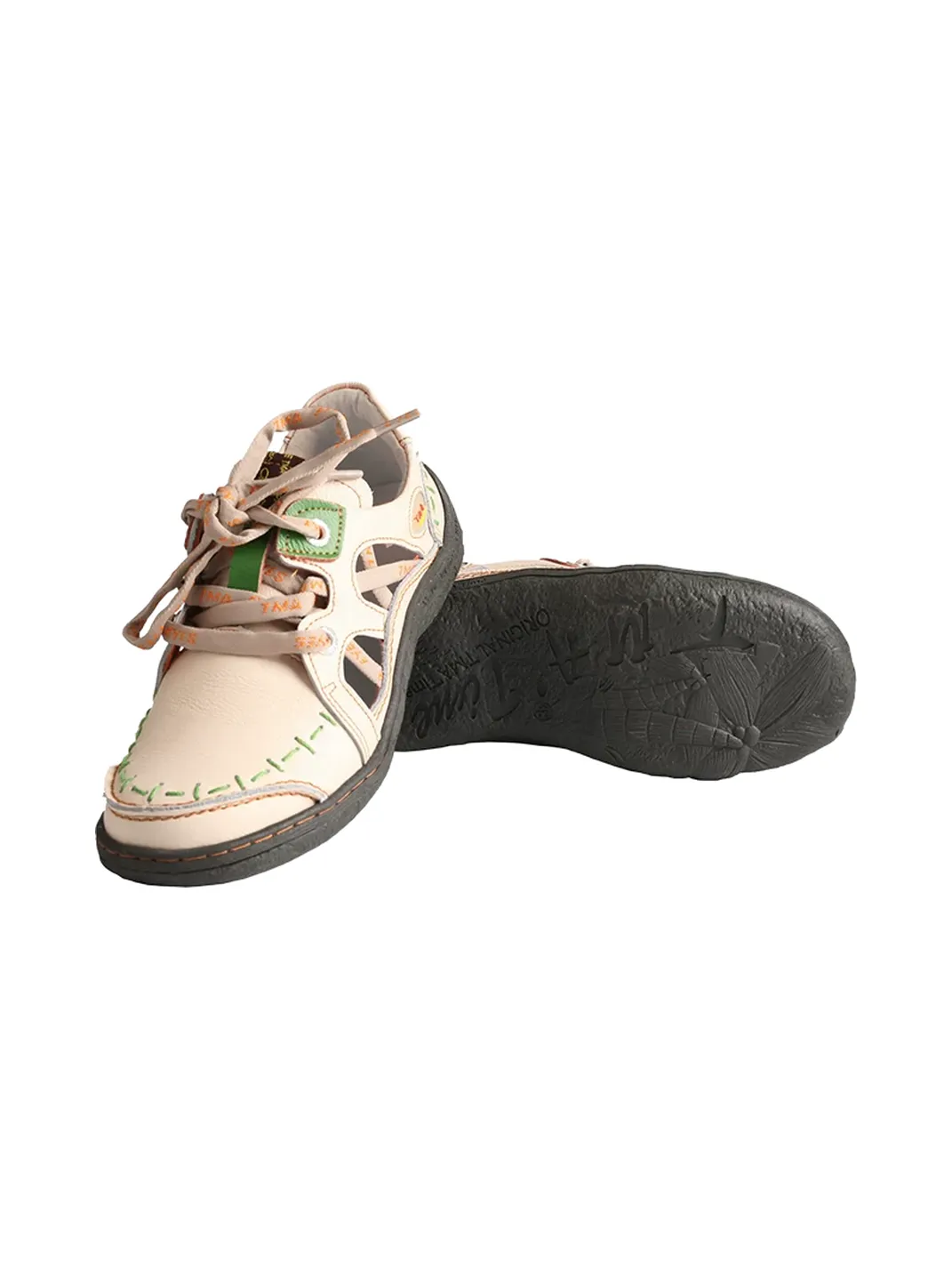 TMA EYES | Handcrafted Stitched Leather Cutout Sneakers