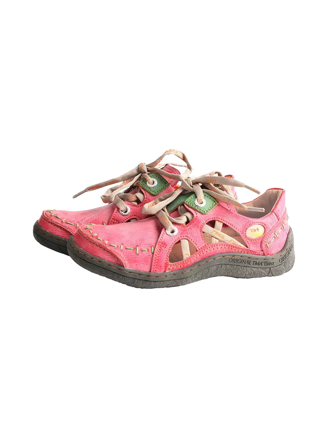 TMA EYES | Handcrafted Stitched Leather Cutout Sneakers