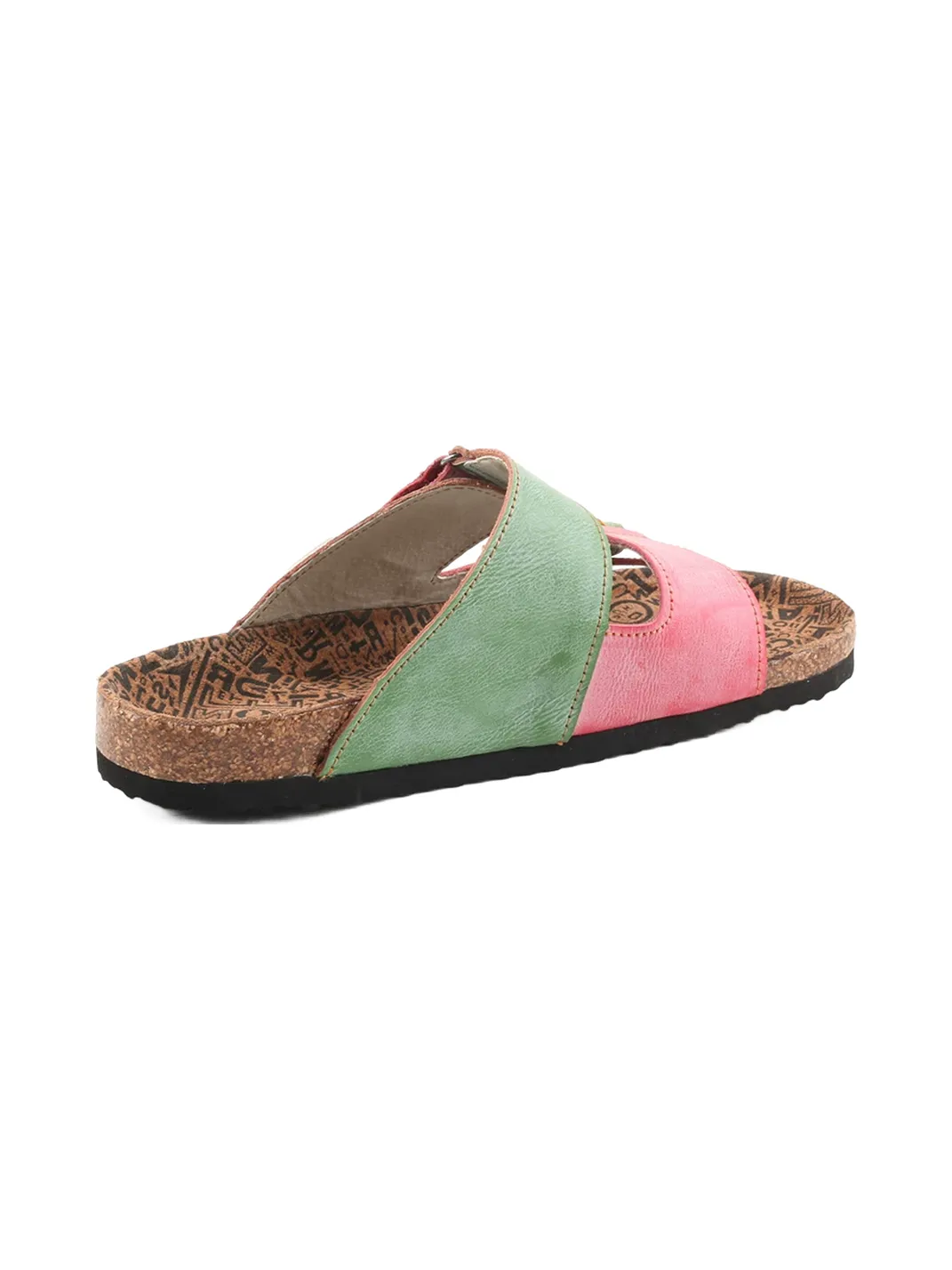 TMA EYES | Polka Dot Double Strap Cork Footbed Slide Sandals