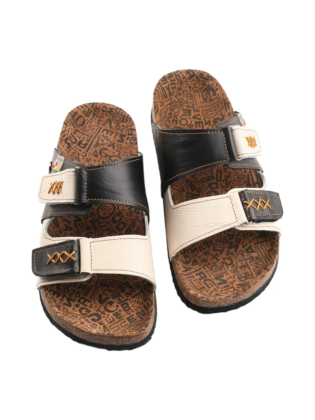 TMA EYES | Polka Dot Double Strap Cork Footbed Slide Sandals