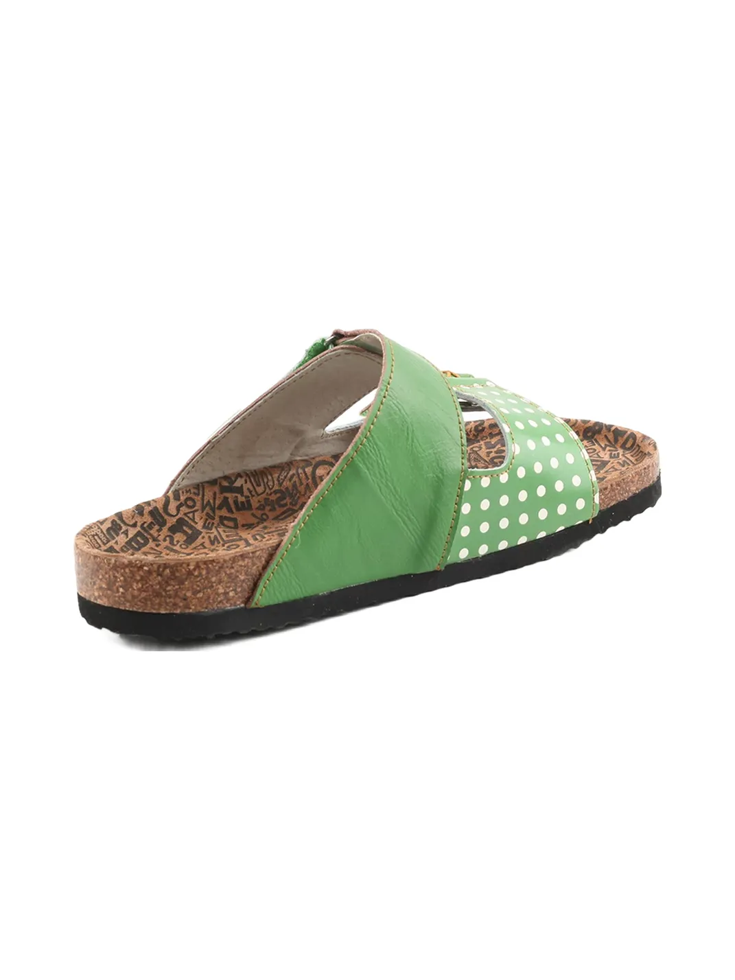 TMA EYES | Polka Dot Double Strap Cork Footbed Slide Sandals