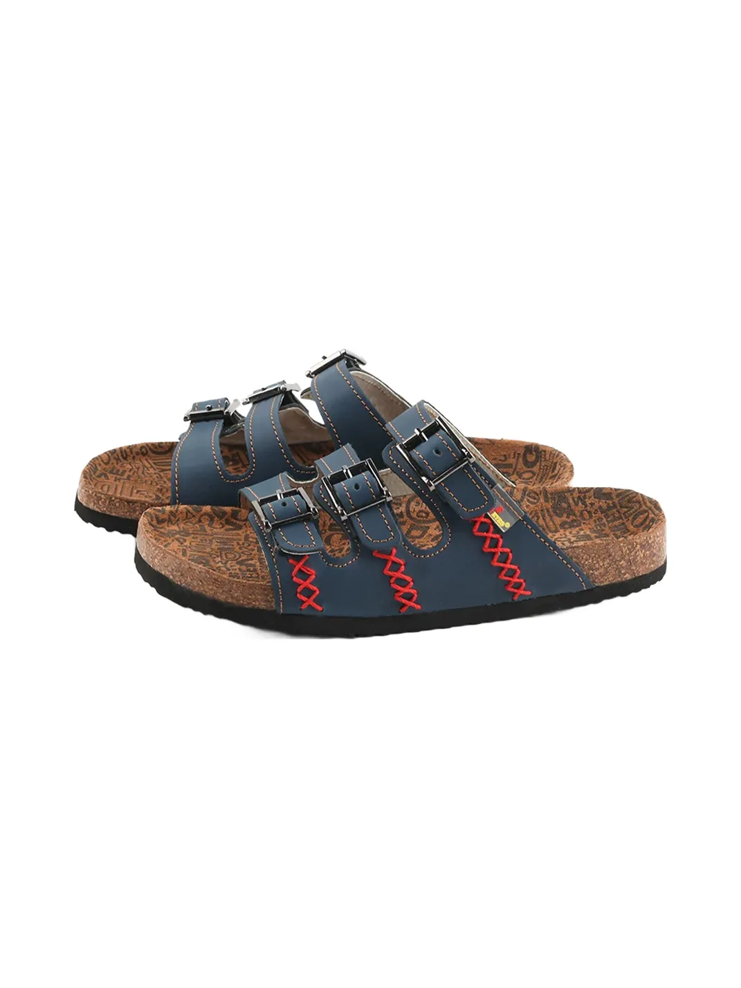 TMA EYES | Three Buckle Strap Cork Footbed Slide Sandals