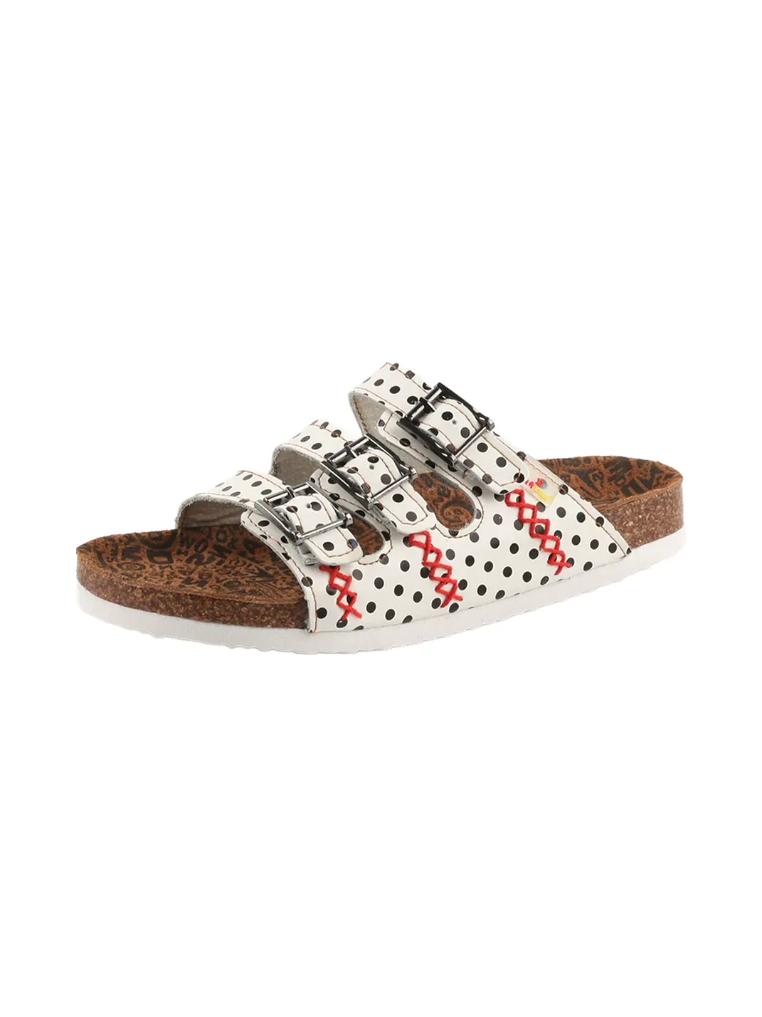 TMA EYES | Three Buckle Strap Cork Footbed Slide Sandals