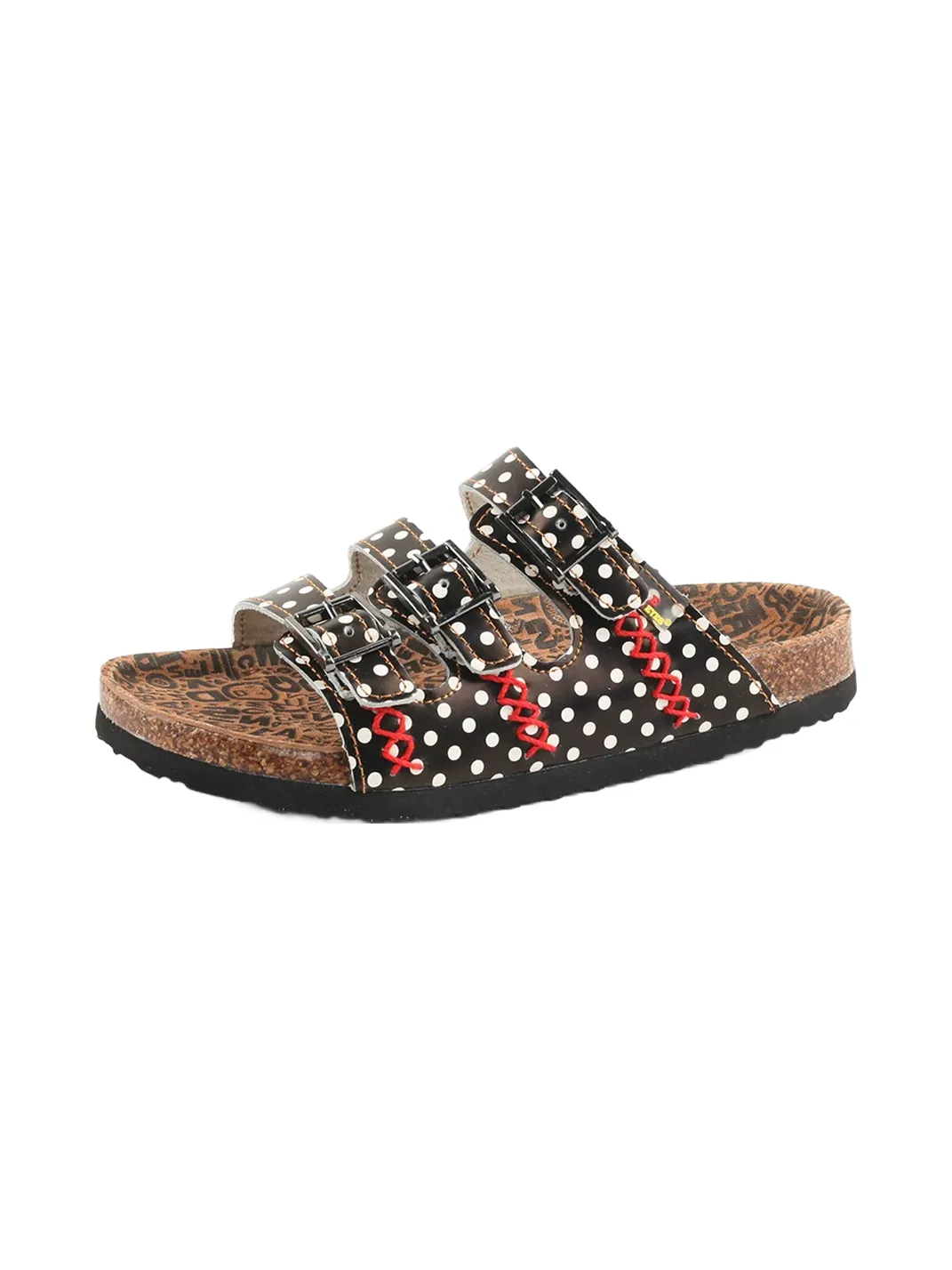 TMA EYES | Three Buckle Strap Cork Footbed Slide Sandals