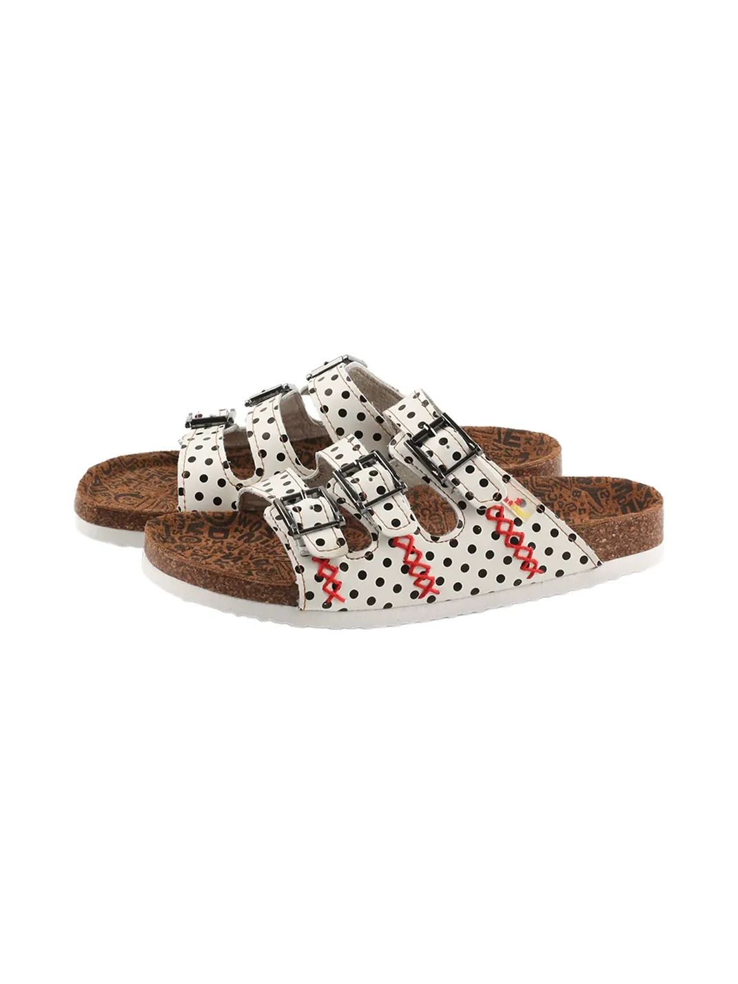 TMA EYES | Three Buckle Strap Cork Footbed Slide Sandals
