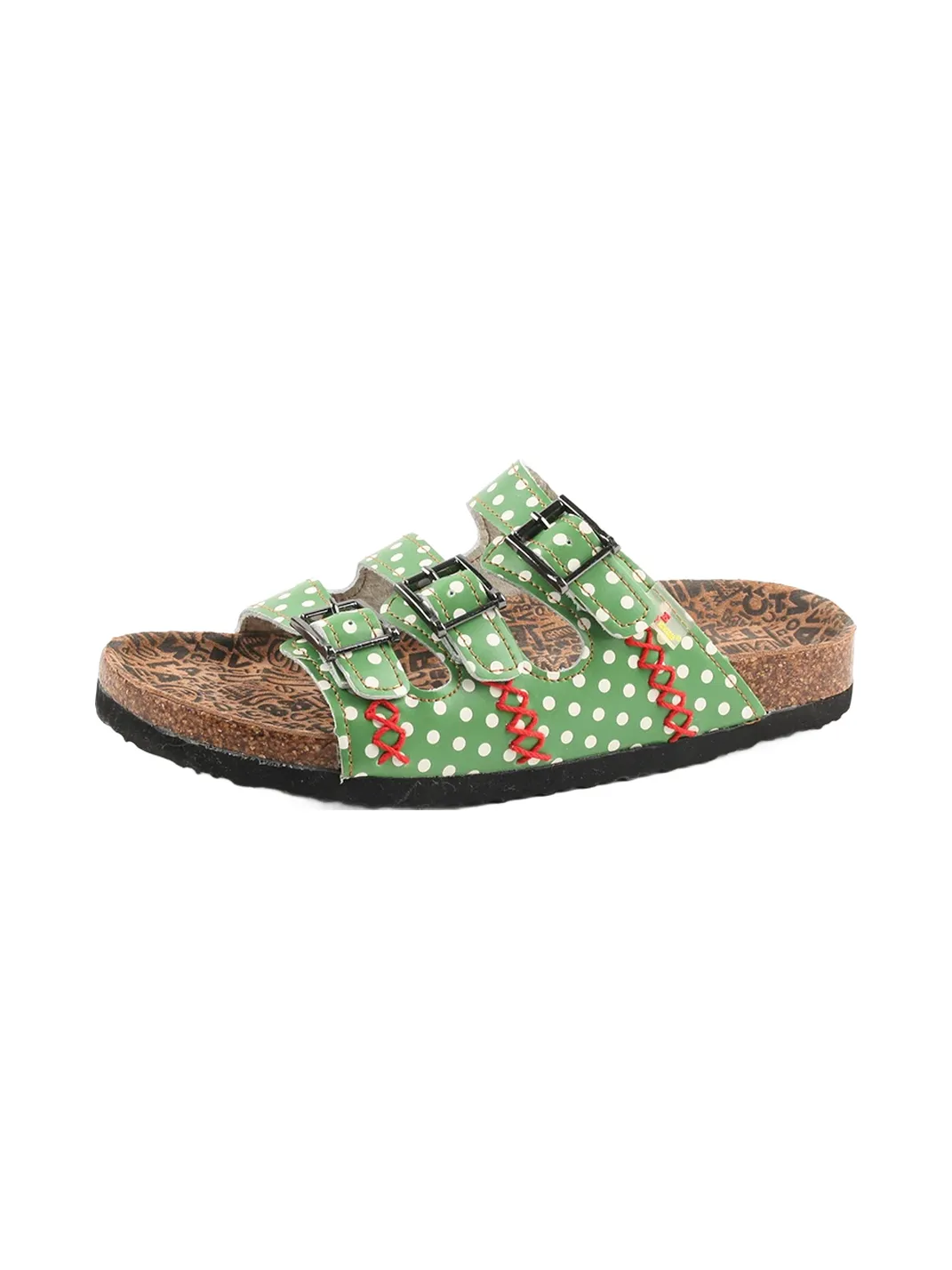 TMA EYES | Three Buckle Strap Cork Footbed Slide Sandals