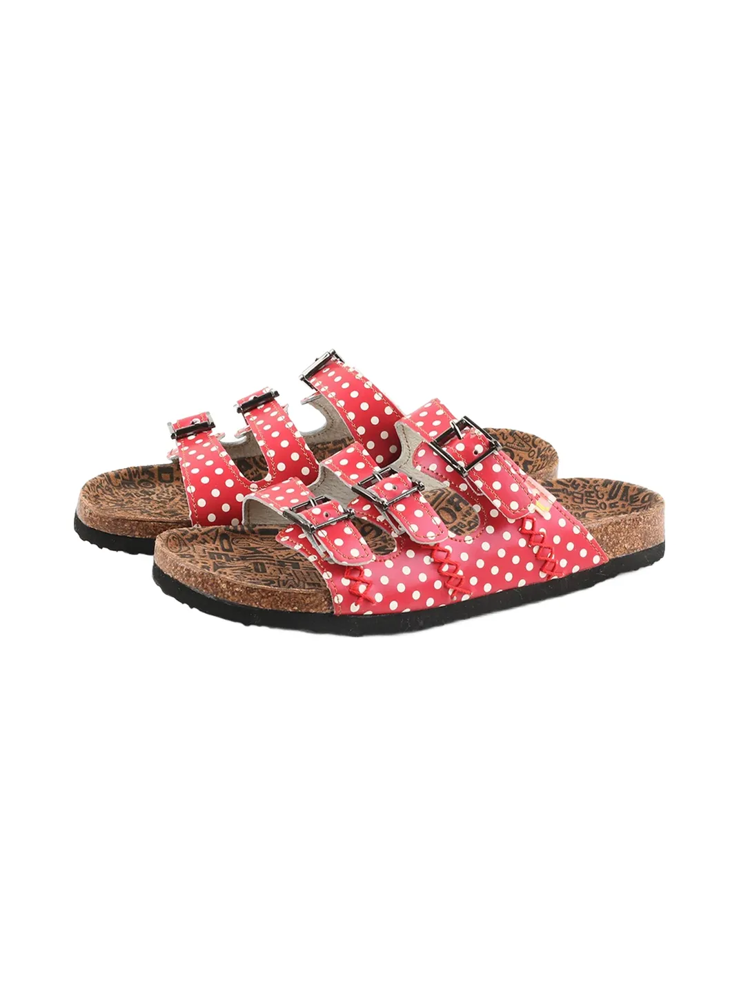 TMA EYES | Three Buckle Strap Cork Footbed Slide Sandals