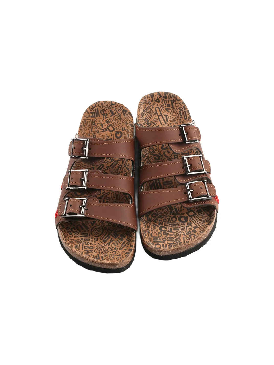 TMA EYES | Three Buckle Strap Cork Footbed Slide Sandals
