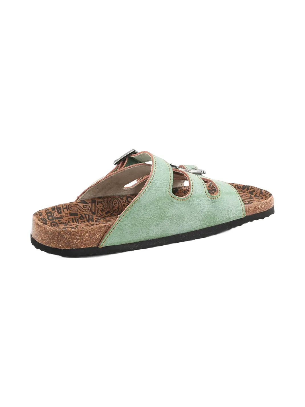 TMA EYES | Three Buckle Strap Cork Footbed Slide Sandals