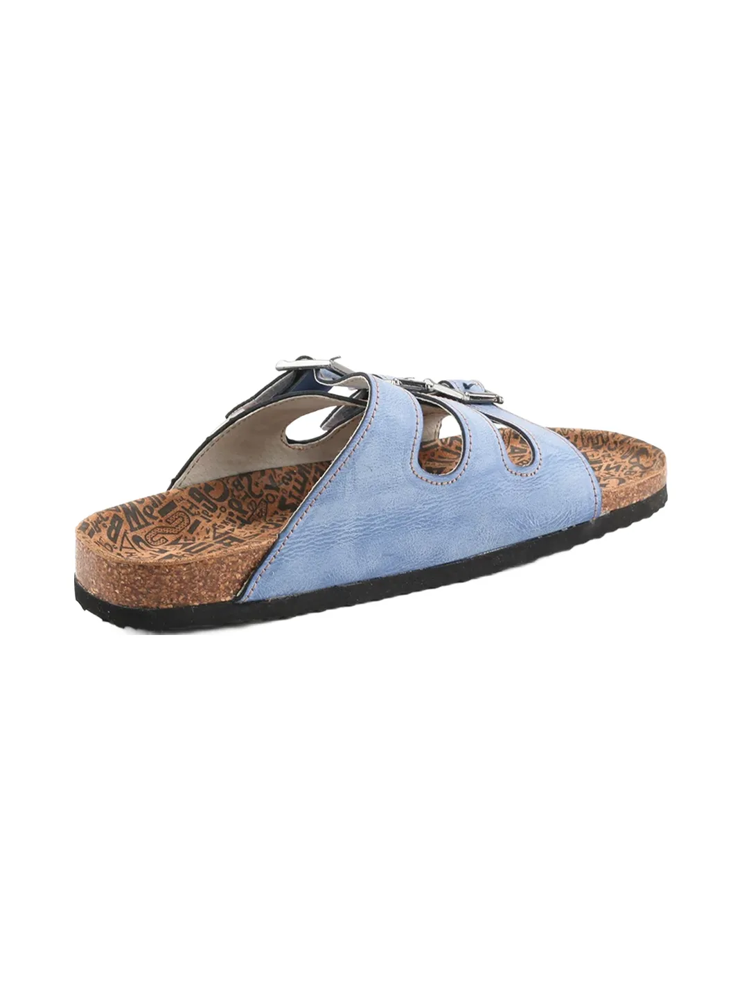 TMA EYES | Three Buckle Strap Cork Footbed Slide Sandals
