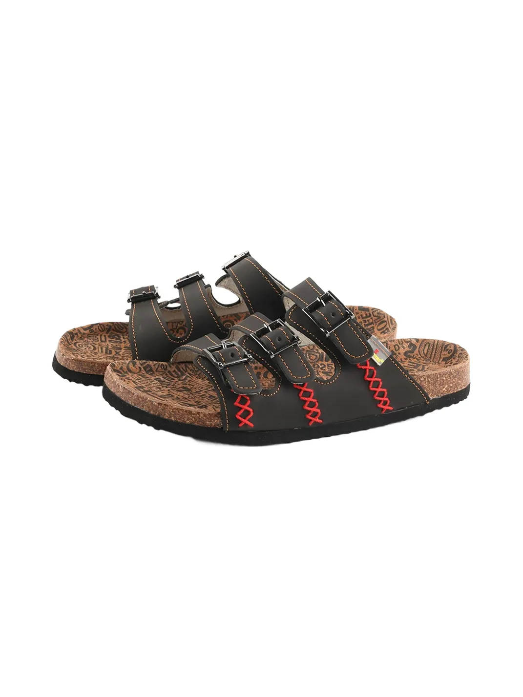 TMA EYES | Three Buckle Strap Cork Footbed Slide Sandals
