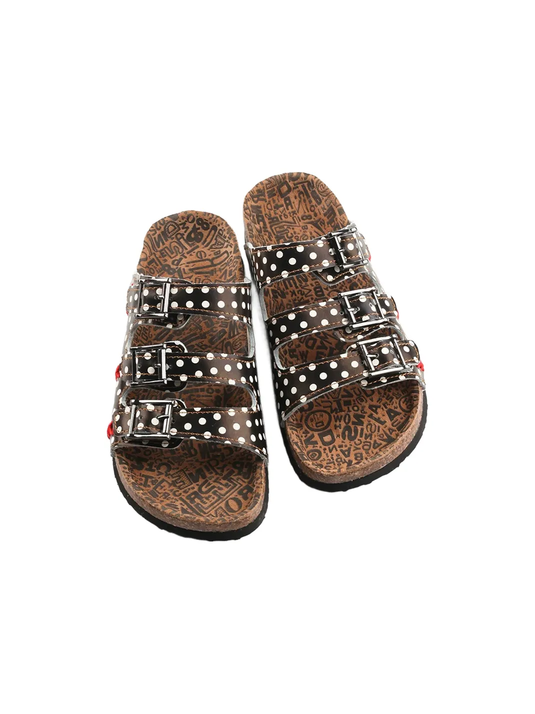 TMA EYES | Three Buckle Strap Cork Footbed Slide Sandals