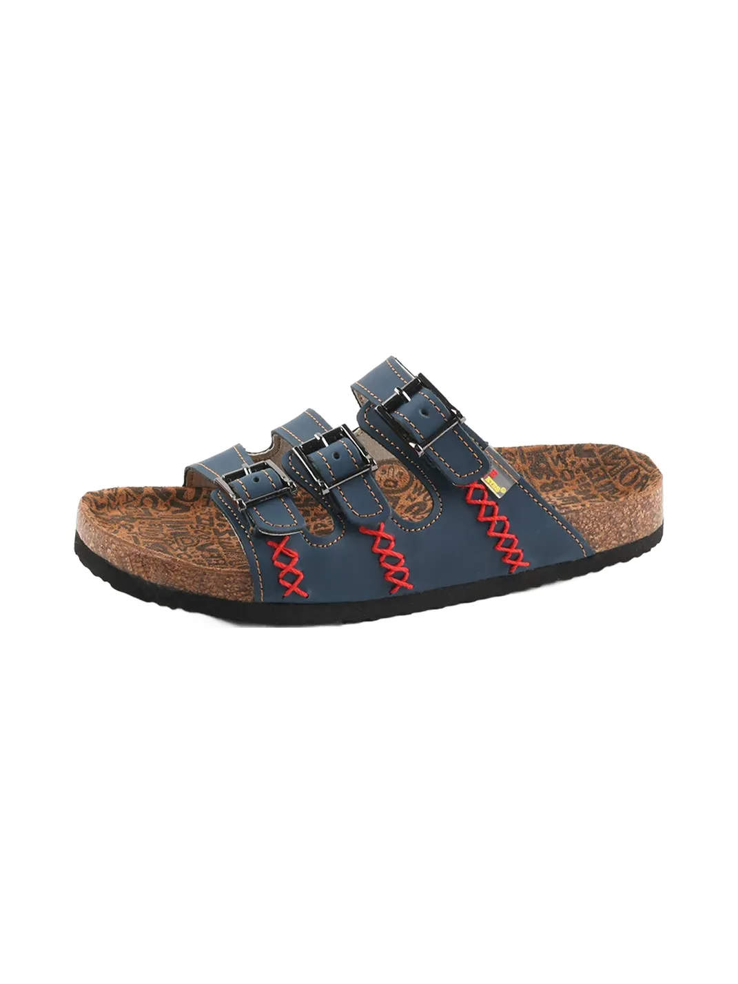 TMA EYES | Three Buckle Strap Cork Footbed Slide Sandals