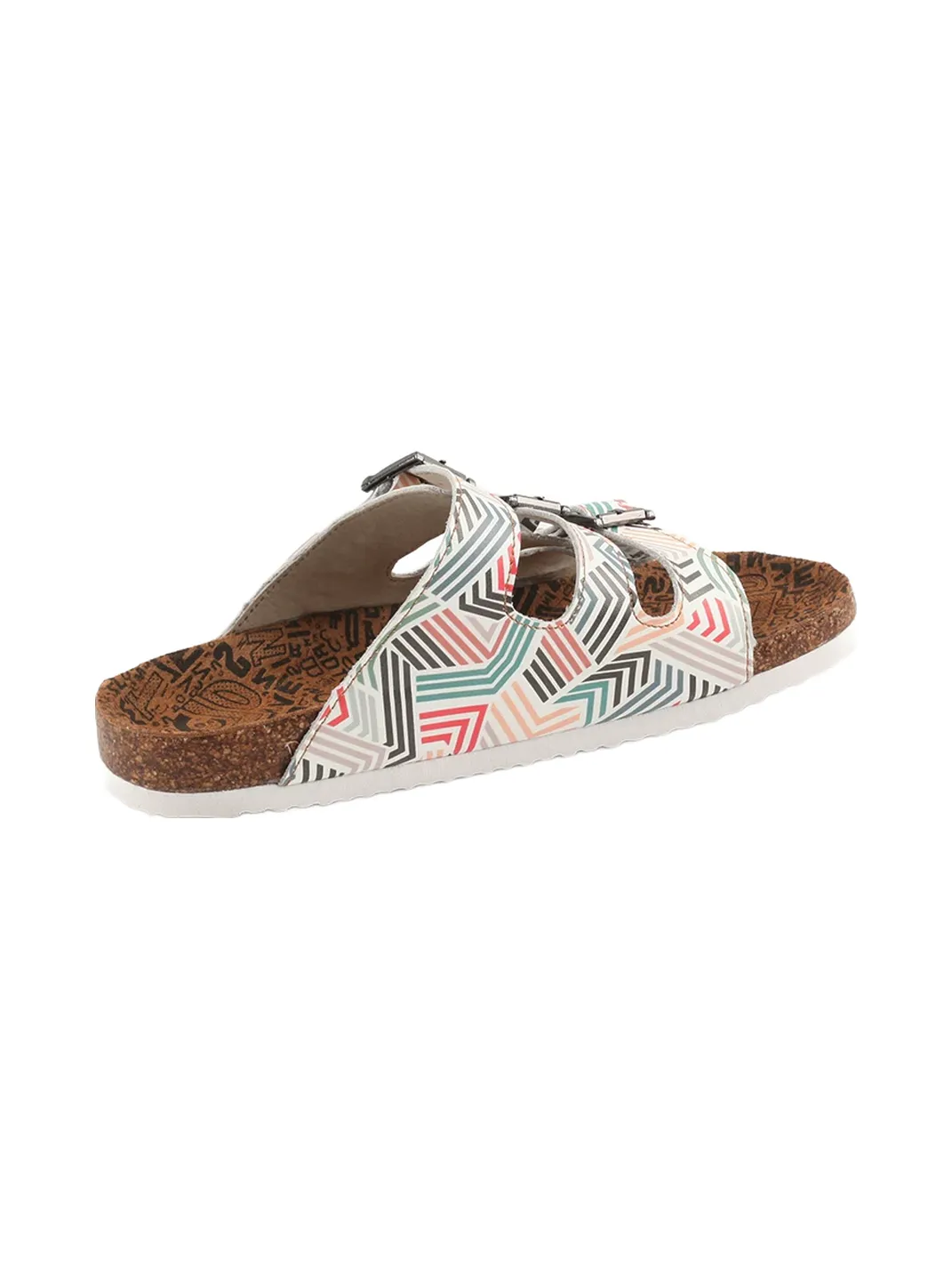 TMA EYES | Three Buckle Strap Cork Footbed Slide Sandals