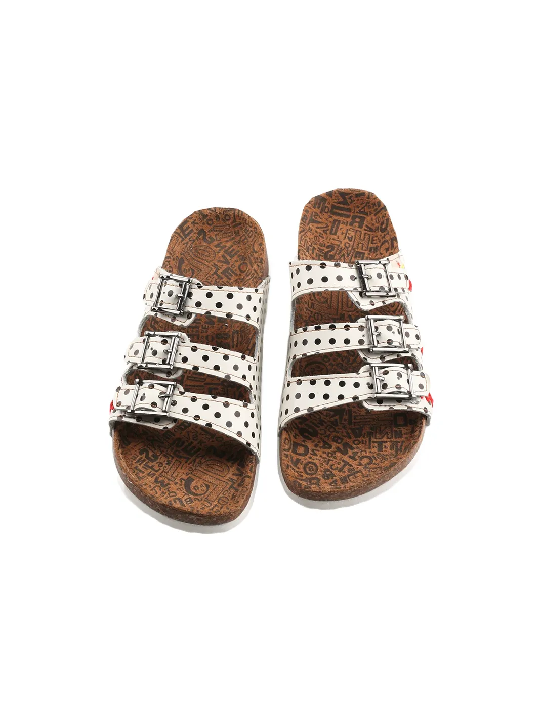 TMA EYES | Three Buckle Strap Cork Footbed Slide Sandals