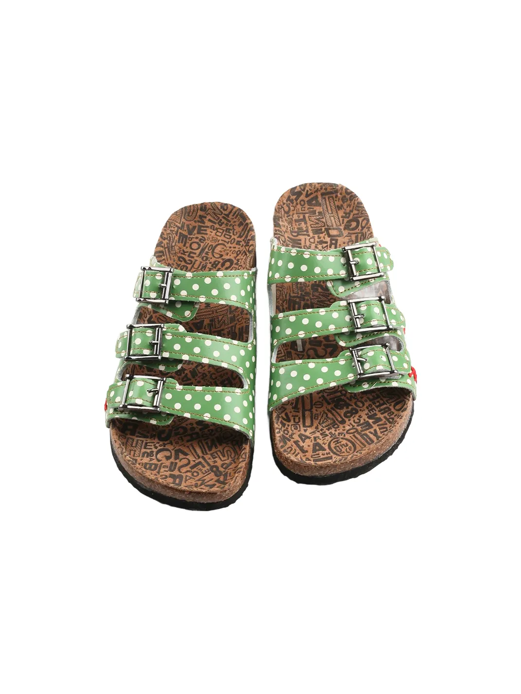 TMA EYES | Three Buckle Strap Cork Footbed Slide Sandals