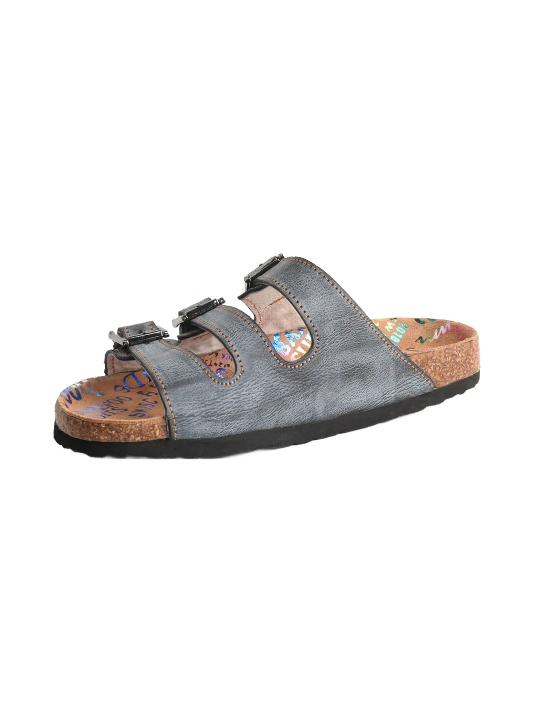 TMA EYES | Three Buckle Strap Cork Footbed Slide Sandals