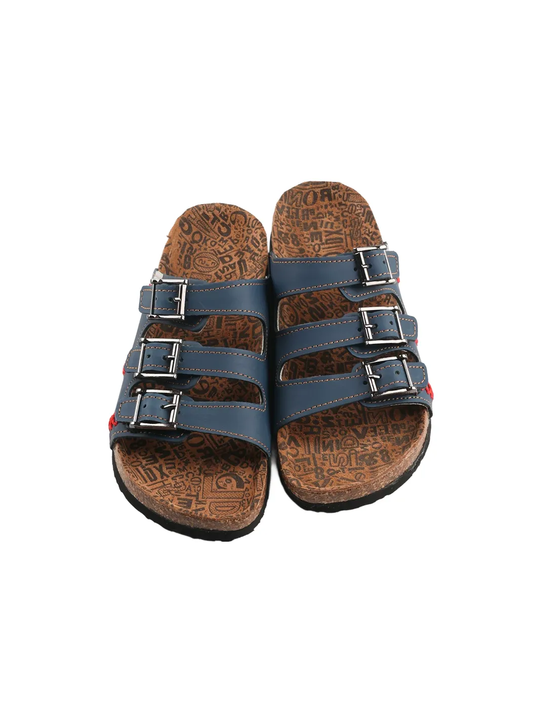 TMA EYES | Three Buckle Strap Cork Footbed Slide Sandals