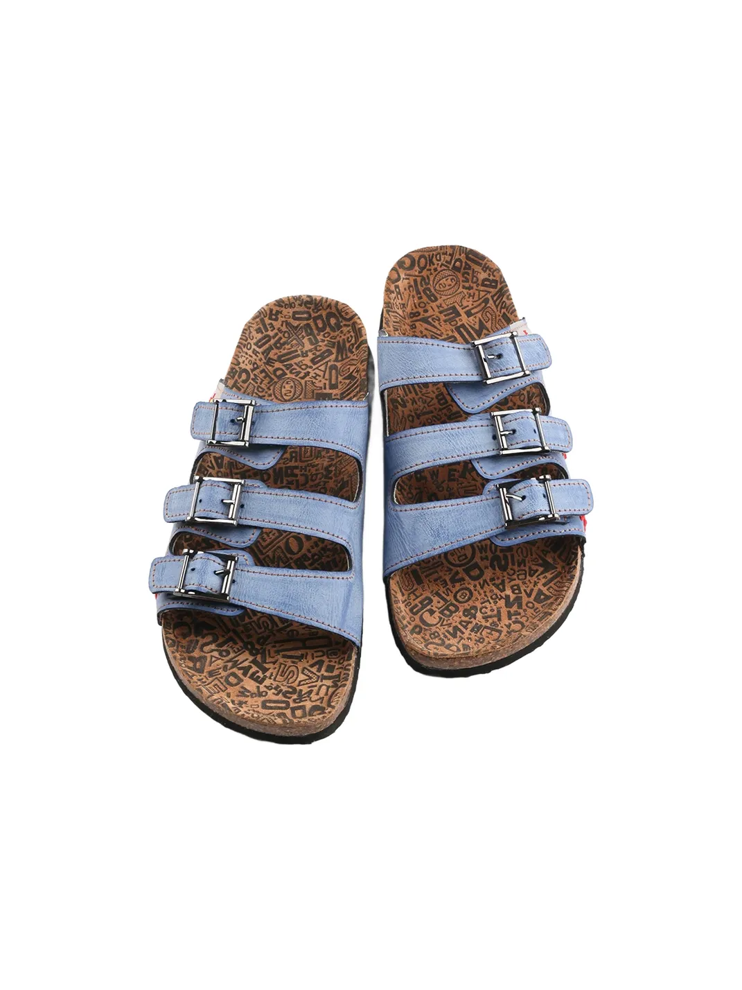 TMA EYES | Three Buckle Strap Cork Footbed Slide Sandals