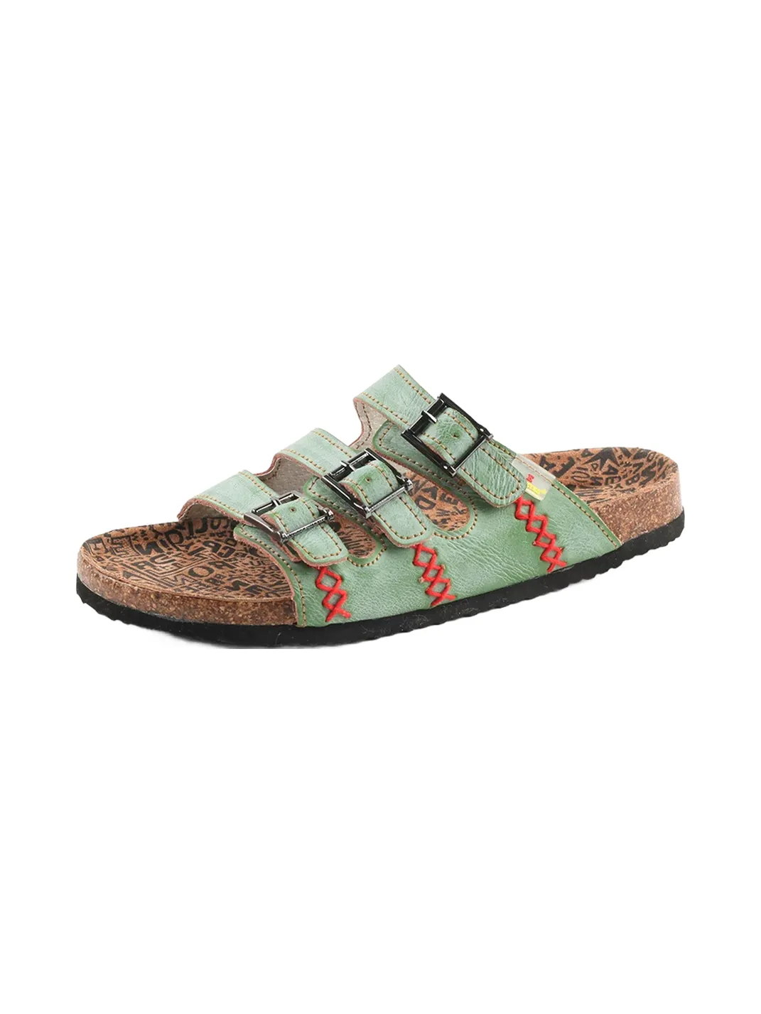 TMA EYES | Three Buckle Strap Cork Footbed Slide Sandals