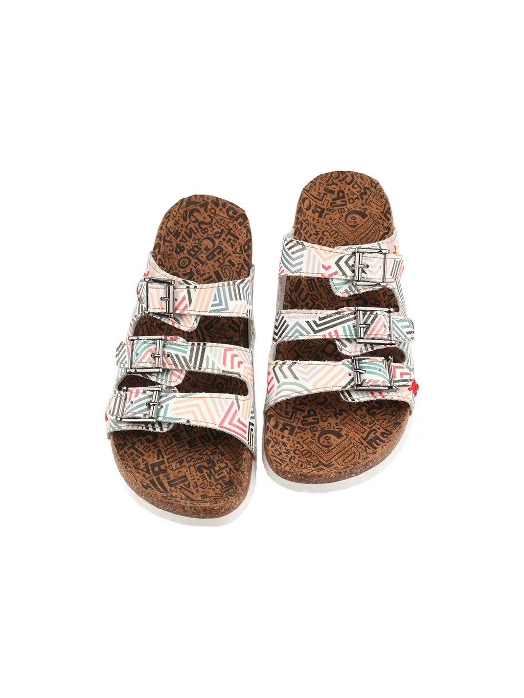 TMA EYES | Three Buckle Strap Cork Footbed Slide Sandals
