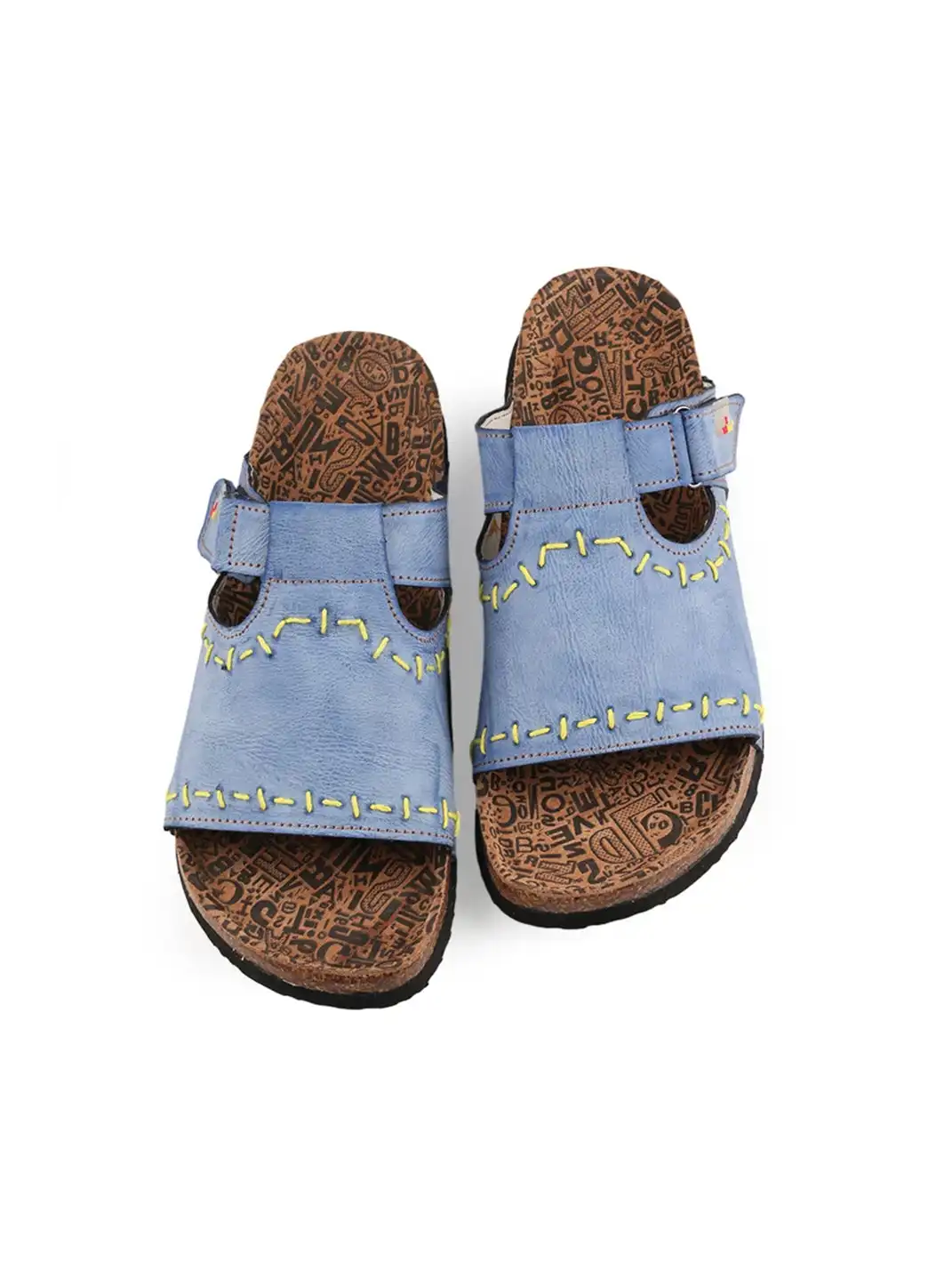 TMA EYES | Single Strap Hand Stitched Cork Footbed Slide Sandals