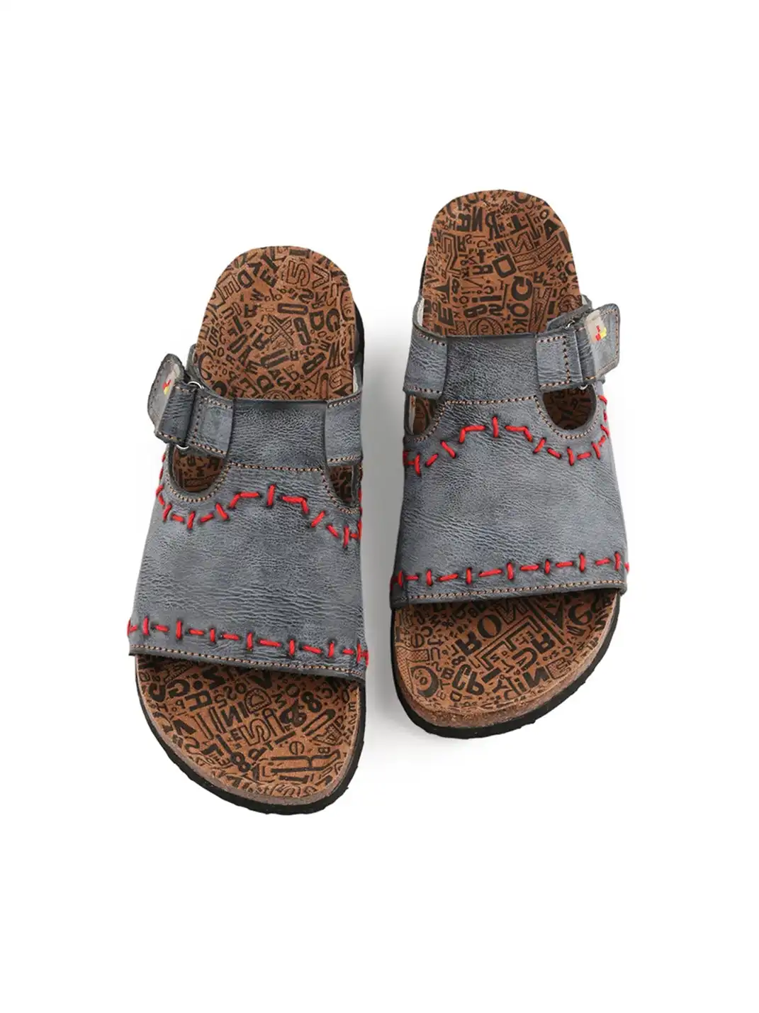 TMA EYES | Single Strap Hand Stitched Cork Footbed Slide Sandals